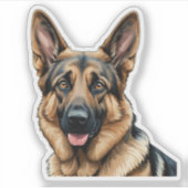 Majestic German Shepherd Sticker - Loyal Dog Lover (Vorderseite)