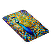 Majestic gestyltes Glass Peacock Art Nouveau Magnet (Rechte Seite)