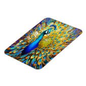 Majestic gestyltes Glass Peacock Art Nouveau Magnet (Linke Seite)