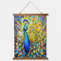 Majestic gestyltes Glass Peacock Art Nouveau