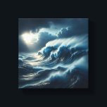 Majestic Giant Turquoise Wave Crashing  Leinwanddruck<br><div class="desc">A breathtaking digital masterpiece capturing the raw, majestic power of a massive turquoise ocean wave as it peaks and crashes. The intense detail in the sea spray and the deep blue water textures create a sense of awe and natural grandeur. Ideal for high-end coastal wall art, modern interior focal points,...</div>