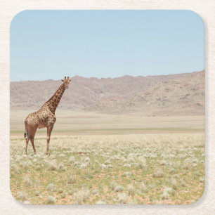Majestic Giraffe in der afrikanischen Savannah Rechteckiger Pappuntersetzer