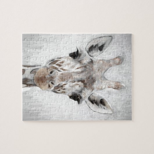 Majestic Giraffe in Schwarz-Weiß-Puzzle Puzzle (Horizontal)