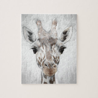 Majestic Giraffe in Schwarz-Weiß-Puzzle Puzzle