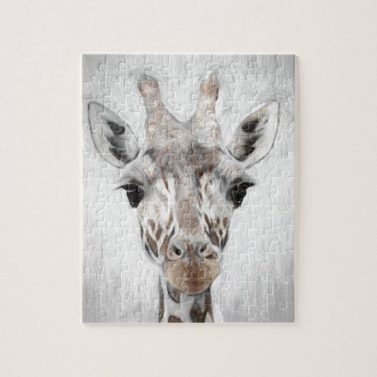 Majestic Giraffe in Schwarz-Weiß-Puzzle Puzzle (Vertikal)