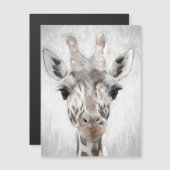 Majestic Giraffe Portraitierte Magnetkarte (Vorne/Hinten)