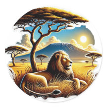 Majestic Gold African Lion Portrait