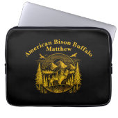 Majestic Gold Buffalo in der Bergwelt Laptopschutzhülle (Vorderseite)