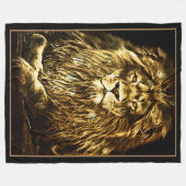 Majestic Gold Lion Fleecedecke (Vorderseite (Horizontal))