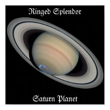 Majestic Gold Saturn Planet