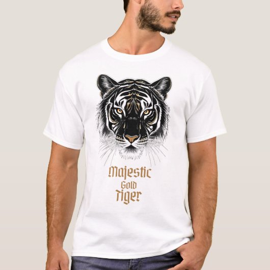 Majestic Gold Tiger T-Shirt (Vorderseite)