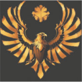 Majestic Golden Eagle Custom-Cut Vinyl Sticker (Vorderseite)