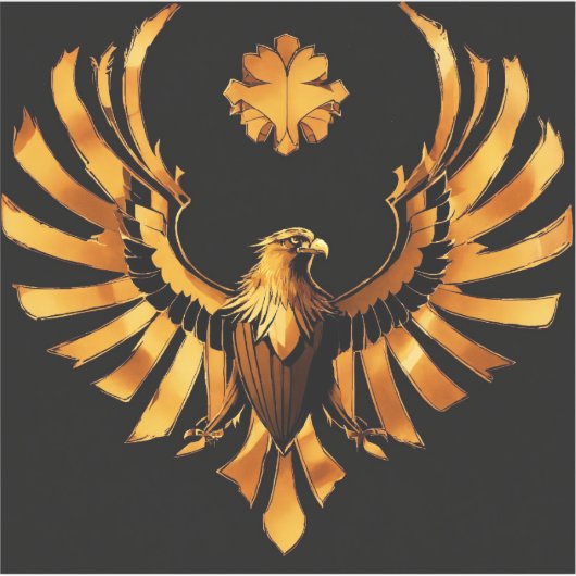 Majestic Golden Eagle Custom-Cut Vinyl Sticker (Vorderseite)