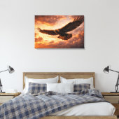 Majestic Golden Eagle – Flight in Dramatic Sky Leinwanddruck (Insitu (Schlafzimmer))