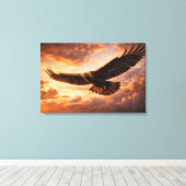 Majestic Golden Eagle – Flight in Dramatic Sky Leinwanddruck (Insitu (Holzboden))