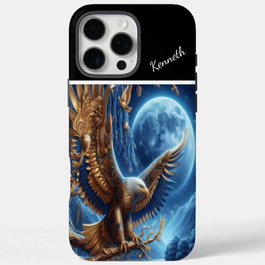 Majestic Golden Eagle Moon Case-Mate iPhone Hülle (Rückseite)