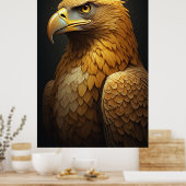 Majestic Golden Eagle Portrait  Poster (Küche)
