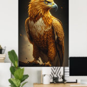 Majestic Golden Eagle Portrait  Poster (Heimbüro)