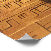 Majestic Golden Hued Dynamic Aztec Warrior Poster (Ecke)