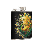 Majestic Golden Peacock Elegante Flachmann (Rechts)