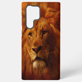 Majestic Golden Realistic Lion Face Samsung Galaxy Hülle (Rückseite)