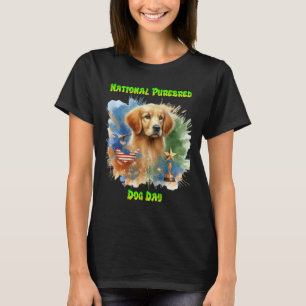 Majestic Golden Retriever mit Trophäe und Sternen T-Shirt