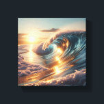 Majestic Golden Sunrise Ocean Wave - Radiant Leinwanddruck<br><div class="desc">A breathtaking digital artwork featuring a massive ocean wave glowing under the first light of a golden sunrise. The detailed reflections on the water and the soft, sun-drenched atmosphere evoke a sense of hope and natural brilliance. Perfect for luxury home staging, serene bedroom decor, or as a radiant focal point...</div>