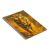 Majestic Golden Tiger Notebook - Wildlife Art Jour Notizblock (Rechte Seite)