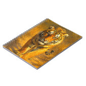 Majestic Golden Tiger Notebook - Wildlife Art Jour Notizblock (Linke Seite)