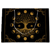 Majestic Golden Tree of Life Große Geschenktüte (Vorderseite)