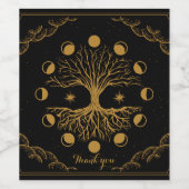 Majestic Golden Tree of Life Weinetikett (Einzelnes Label)
