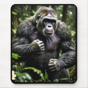 "Majestic Gorilla in Action" Mousepad