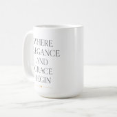Majestic Grace Quote Kaffeetasse (Vorderseite Links)