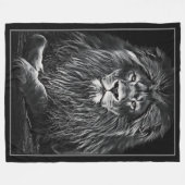 Majestic Grau Lion Fleecedecke (Vorderseite (Horizontal))