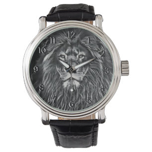 Majestic Gray Lion Armbanduhr