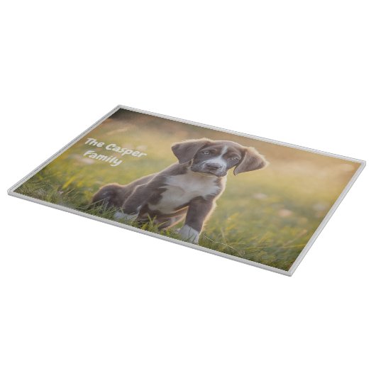 Majestic Great Dane Personalisiert Cutting Board Schneidebrett (Ecke)