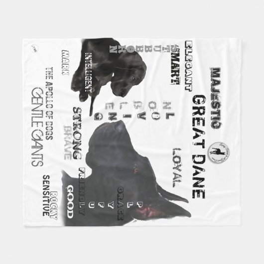 Majestic Great Danes Fleecedecke (Vorderseite (Horizontal))