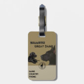 Majestic Great Danes Gepäckanhänger (Rückseite vertikal)