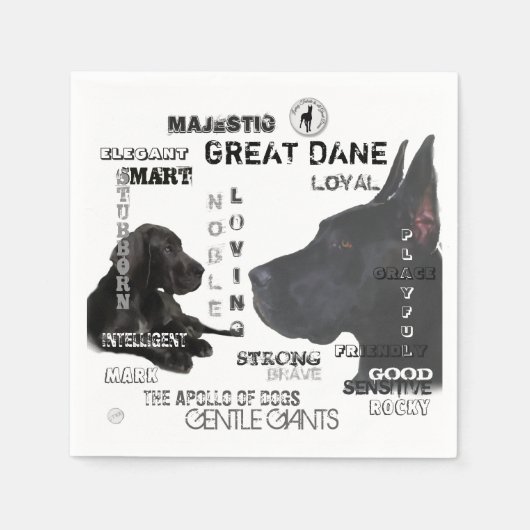 Majestic Great Danes Serviette (Vorderseite)