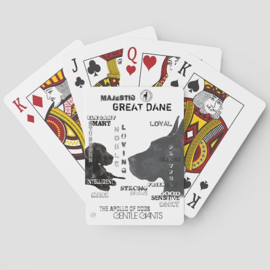 Majestic Great Danes Spielkarten (Rückseite)