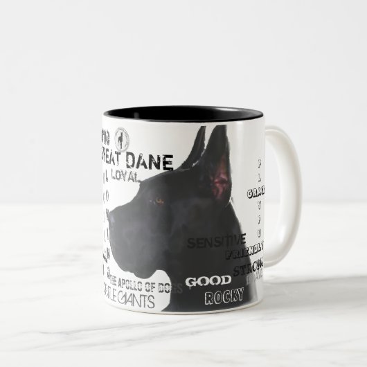 Majestic Great Danes Zweifarbige Tasse (VorderseiteRechts)