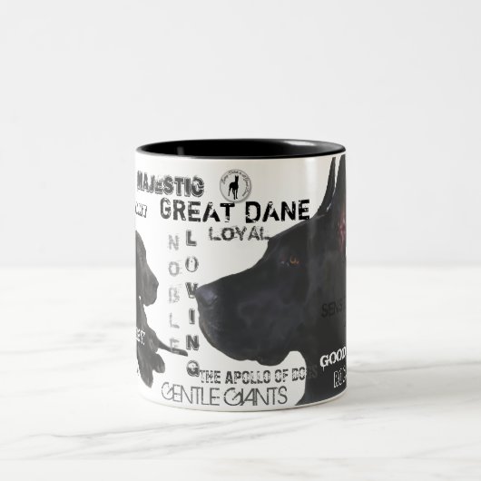 Majestic Great Danes Zweifarbige Tasse (Mittel)
