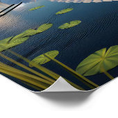 Majestic Great Egret in ruhigen Feuchtgebieten Poster (Ecke)