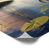 Majestic Great Egret in ruhigen Feuchtgebieten Poster (Ecke)