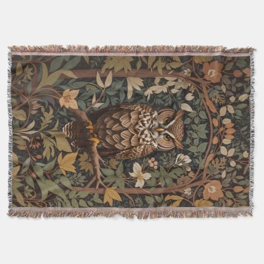 Majestic Great Horned Owl Forest Decke (Vorderseite)