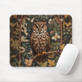 Majestic Great Horned Owl Forest Mousepad (Mit Mouse)