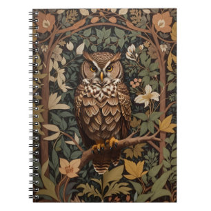 Majestic Great Horned Owl Forest Notizblock