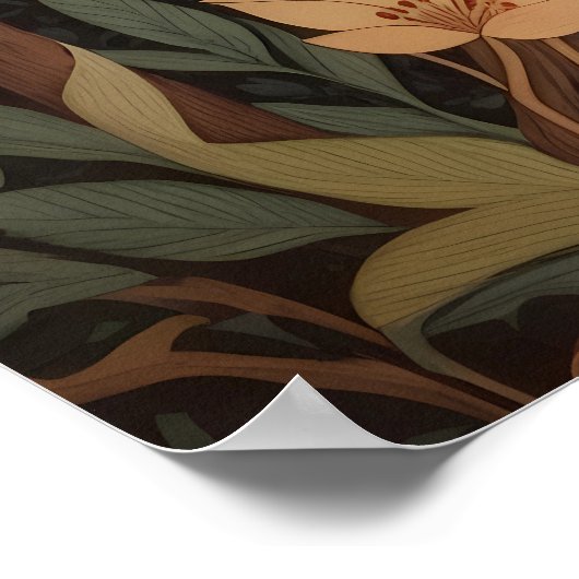 Majestic Great Horned Owl Forest Poster (Ecke)