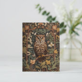 Majestic Great Horned Owl Forest Postkarte (Stehend Vorderseite)