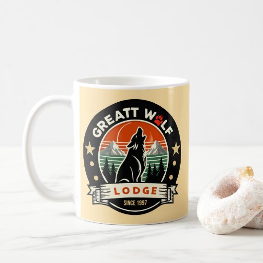 Majestic Great Wolf Spirit - Nature Wilderness Des Kaffeetasse (Mit Donut)